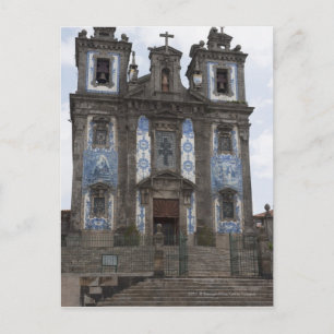 Postal Iglesia de Santo Ildenfonso con paneles de mosaico