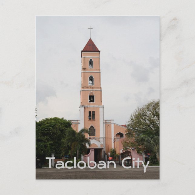 Postal Iglesia de Santo Niño, ciudad de Tacloban (Anverso)