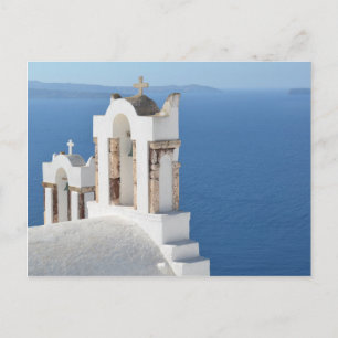 Postal Iglesia de Santorini Vista Postcard