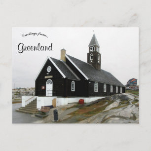 Postal Iglesia de Sion en Ilulissat Groenlandia