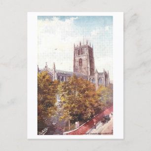 Postal Iglesia de St. Mary, Nottingham vintage