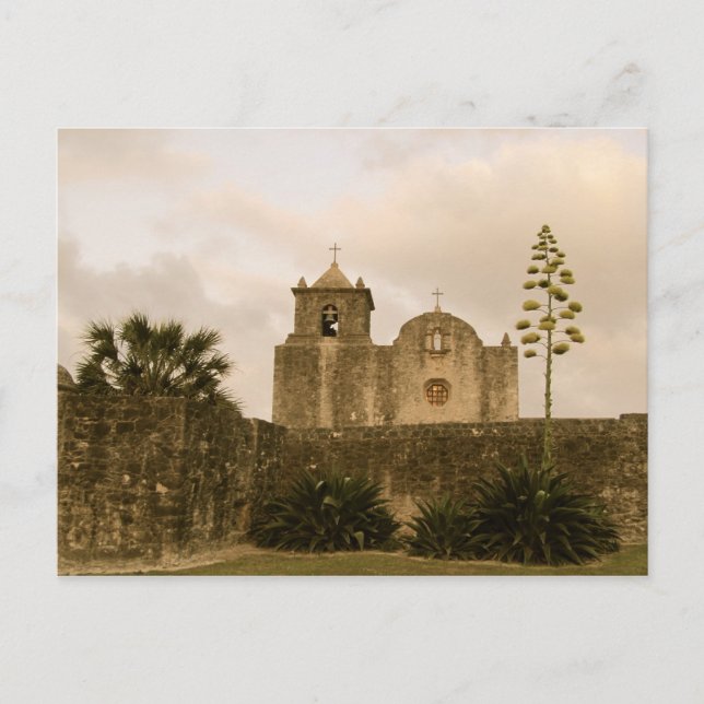 Postal Iglesia de Texas-Vintage/Sepia (Anverso)