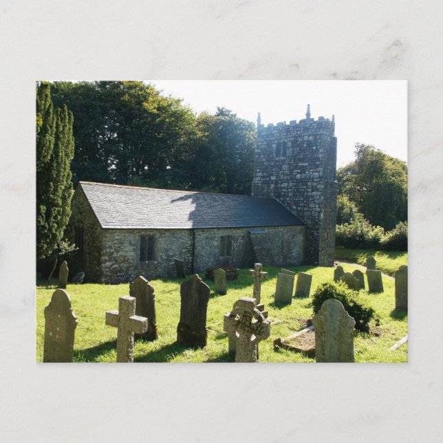 Postal Iglesia de Warleggan Cornwall Inglaterra (Anverso)
