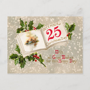 Postal Iglesia del 25 de Dic. Nieve de Acebo