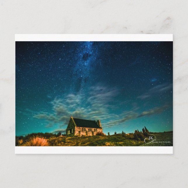 Postal Iglesia del buen pastor, Tekapo (Anverso)