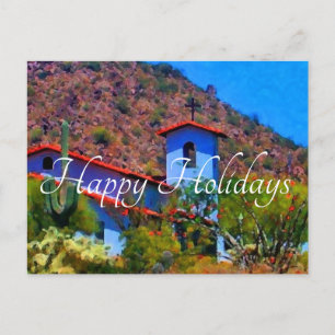 Postal Iglesia del desierto, Felices Fiestas