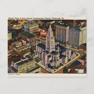 Postal Iglesia del Este Vintage, Pittsburg Pennsylvania