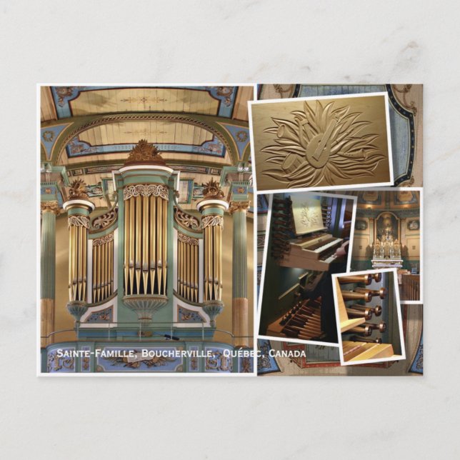 Postal Iglesia del Ste Famille, Boucherville, montaje de (Anverso)