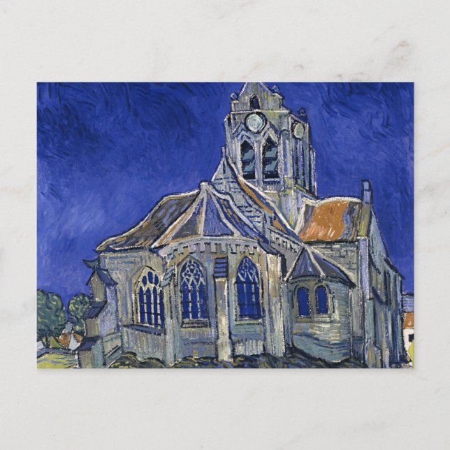 Postal Iglesia en Auvers por Van Gogh Painting Art (Anverso)