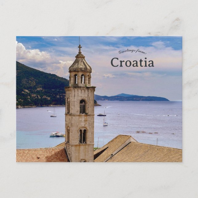 Postal Iglesia en Dubrovnik Croacia (Anverso)