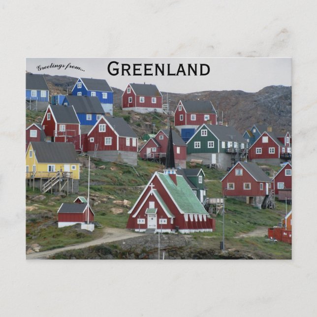 Postal Iglesia en Upernavik Groenlandia (Anverso)