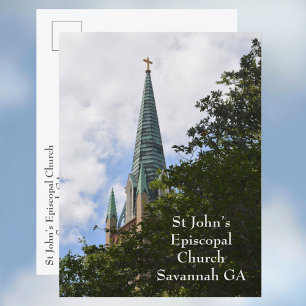 Postal Iglesia Episcopal de St John Fotografía Savannah