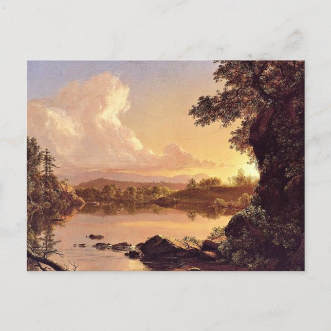 Postal Iglesia - Escena en el Creek de Catskill, (Anverso)