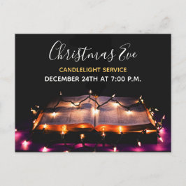 Postal Iglesia Eve Navidades del Servicio de velas