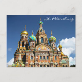 Postal Iglesia famosa de la Rusia de San Petersburgo