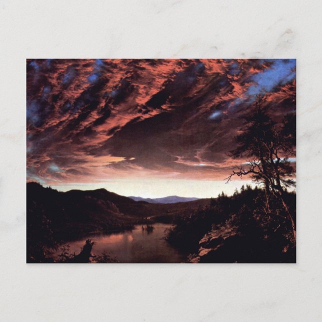 Postal Iglesia Frederic Edwin - Crepúsculo de la naturale (Anverso)