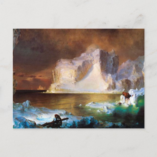 Postal Iglesia Frederic Edwin - Iceberg (Anverso)