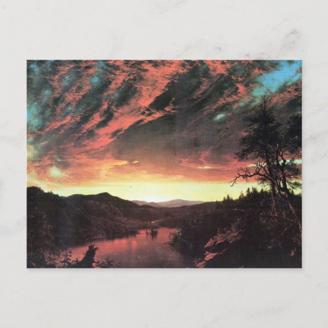 Postal Iglesia Frederic Edwin - Paisaje aislado (Anverso)