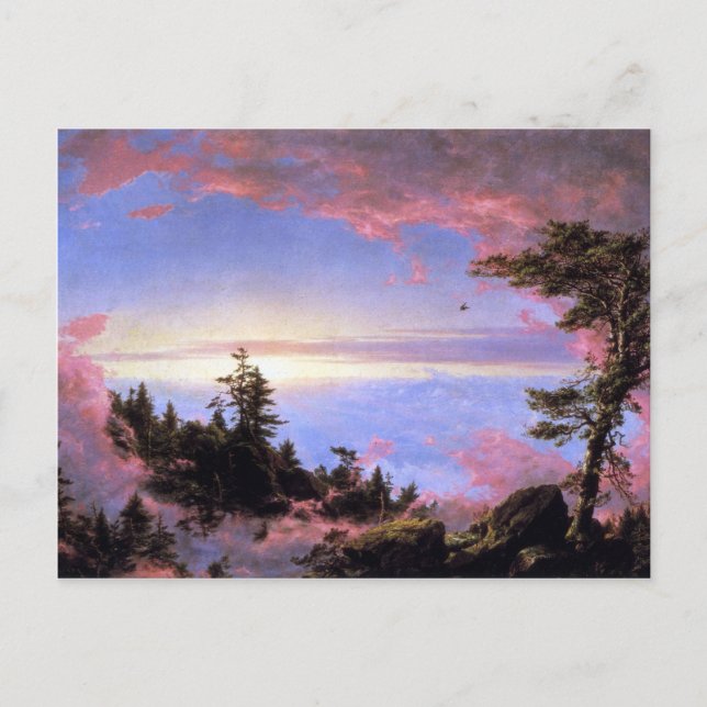 Postal Iglesia Frederic Edwin - Sobre las nubes al sol (Anverso)