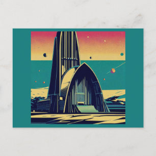Postal Iglesia Futurista de SF 3