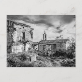 Postal Iglesia italiana | Decadencia urbana | Blanco y ne