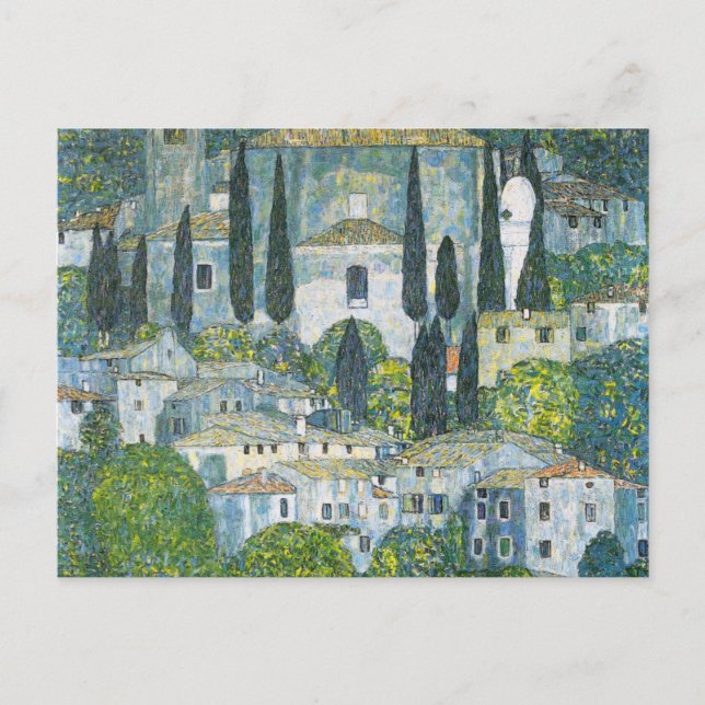 Postal Iglesia (Kirche) en Cassone de Gustav Klimt (Anverso)