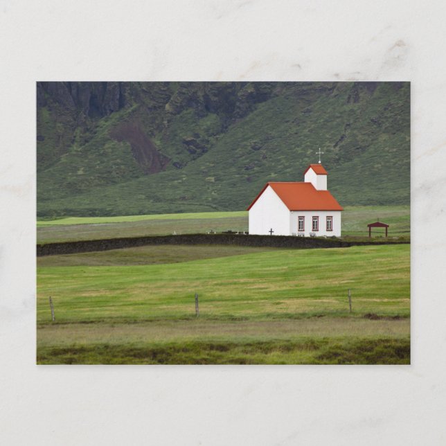 Postal Iglesia luterana, Islandia (Anverso)