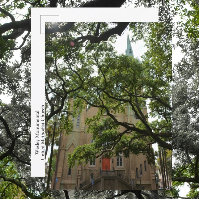 Postal Iglesia Metodista Unida Monumental de Savannah Wes (Subido por el creador)