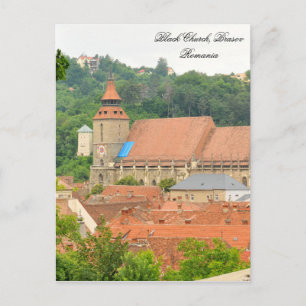 Postal Iglesia negra en Brasov, Rumania