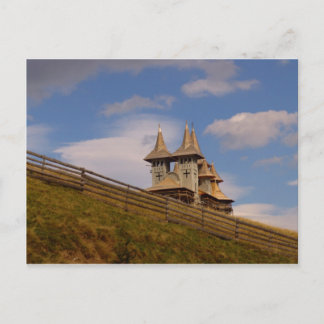 Postal Iglesia ortodoxa en construcción, Moldavia