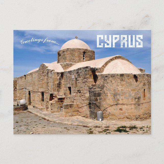 Postal Iglesia Ortodoxa Griega Kouklia Chipre (Anverso)
