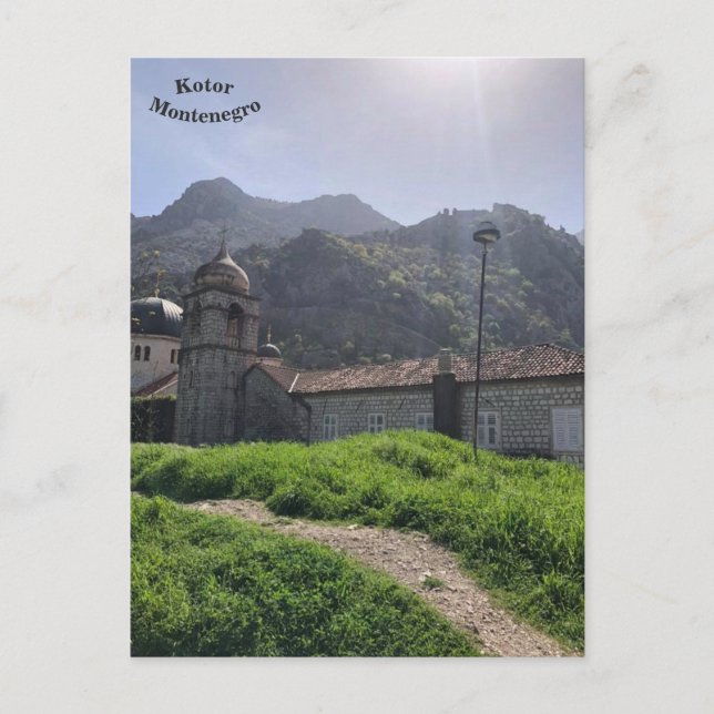 Postal Iglesia ortodoxa medieval, antigua Kotor, Monteneg (Anverso)