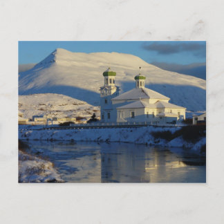 Postal Iglesia Ortodoxa Rusa en el lado sur, Isla Unalask