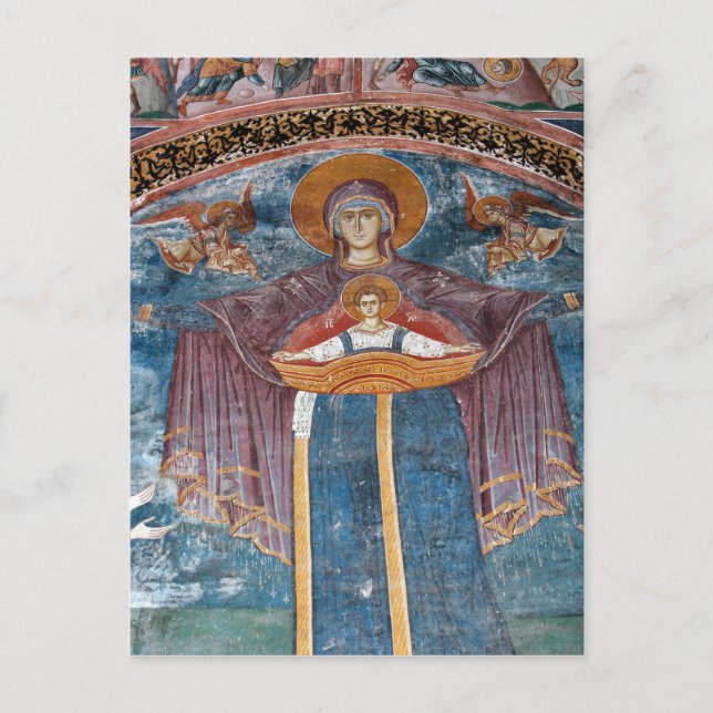 Postal Iglesia Ortodoxa Serbia y lugar de la UNESCO, (Anverso)