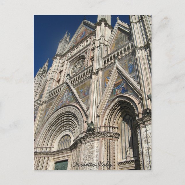 Postal Iglesia Orvietto Italia (Anverso)