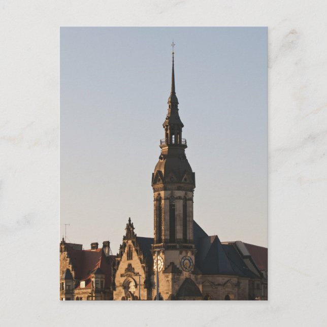 Postal Iglesia reformada de Leipzig, Alemania (Anverso)