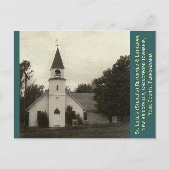 Postal Iglesia Reformada y Luterana de San Lucas, York Co (Anverso)