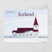 Iglesia rural en Vic Islandia