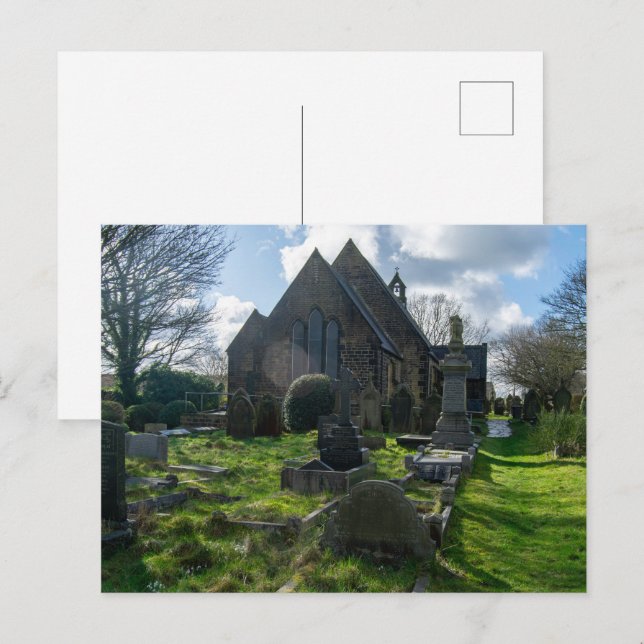Postal Iglesia y cementerio de San Lucas, Norland (Anverso / Reverso)