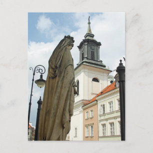 Postal Iglesia y estatua de Varsovia, Polonia
