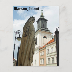 Postal Iglesia y estatua de Varsovia, Polonia