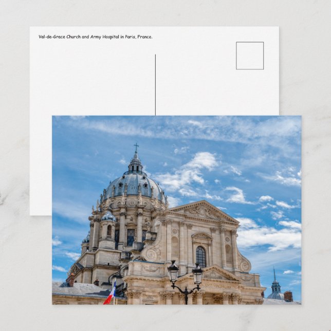 Postal Iglesia y hospital militar de Val-de-Grace en Parí (Anverso / Reverso)