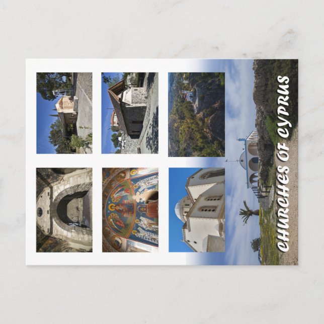 Postal Iglesias de Chipre (Anverso)