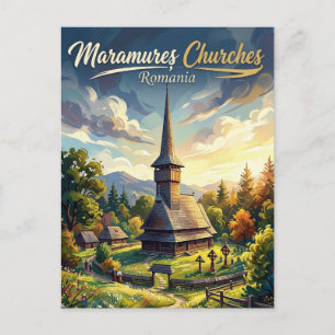 Postal Iglesias de madera de Maramureș Rumania