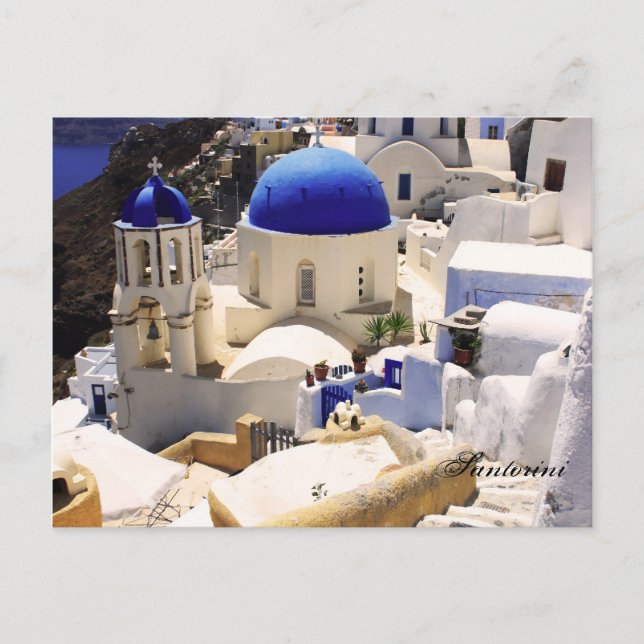 Postal Iglesias de Santorini (Anverso)