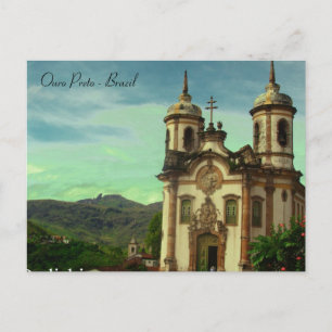 Postal Igreja São Francisco de Assis, Ouro Preto, Brasil