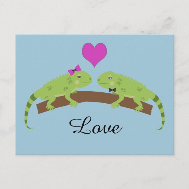 Postal Iguana amor (Anverso)
