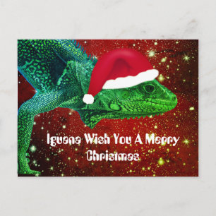 Postal Iguana Te Desea Una Feliz Navidad