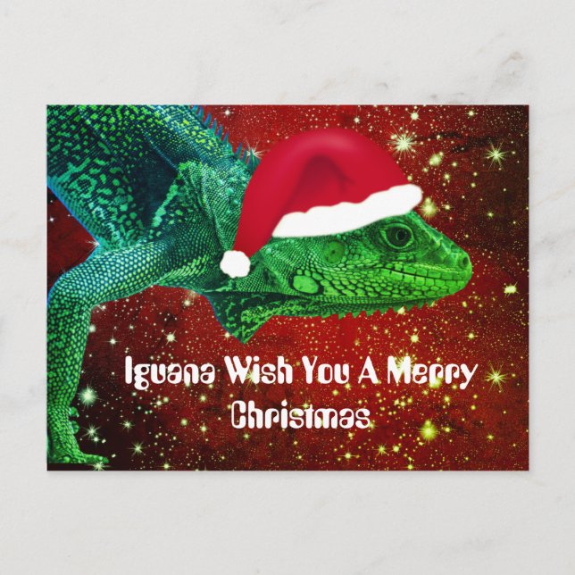 Postal Iguana Te Desea Una Feliz Navidad (Anverso)
