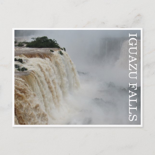 Postal iguazu cae gris (Anverso)
